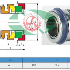 Kích thước phớt bơm nước động cơ Cummins d2 41.3 mm